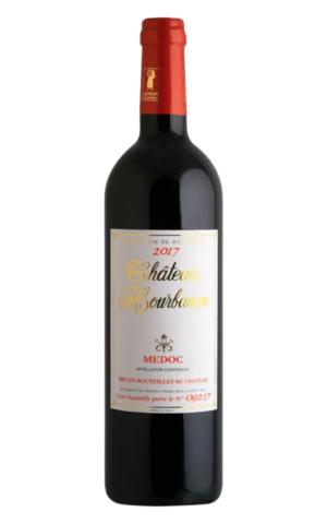 Bottiglia di Médoc Château Hourbanon 2017 Bio vino rosso AOC Bordeaux