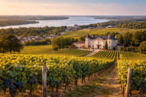 Vigneti del Médoc affacciati sull’estuario della Gironda nella regione di Bordeaux