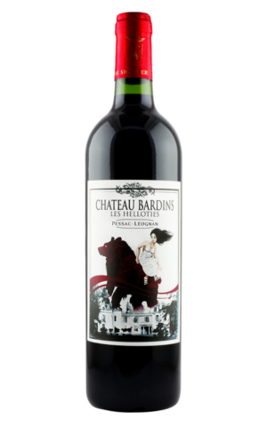 Bottiglia di Pessac-Léognan “Les Helloties” 2018 Château Bardins, vino rosso di Bordeaux