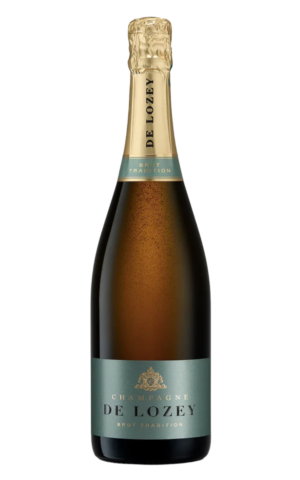 Bottiglia di Champagne Brut Tradition De Lozey dalla Côte des Bar