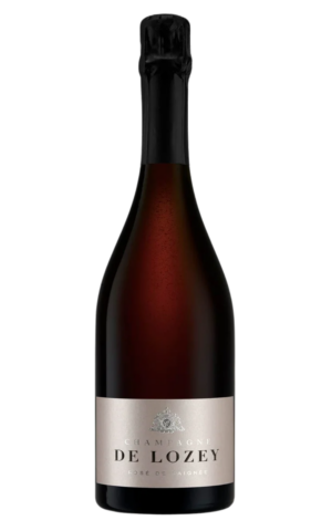 Bottiglia di Champagne Rosé de Saignée della cantina De Lozey, Côte des Bar