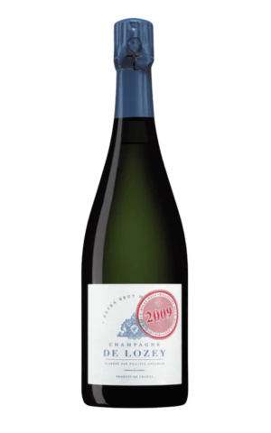Bottiglia di Champagne Vintage 2009 Extra Brut della cantina De Lozey, Côte des Bar