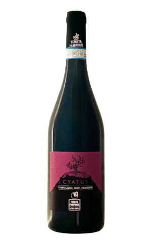 Cyatus Piedirosso Campi Flegrei DOP 2024 Tenuta Pampinus bottiglia vino rosso 0,75