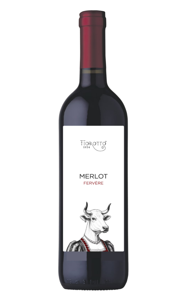 Bottiglia di Merlot Fervère Fiorotto vino rosso IGT Marca Trevigiana